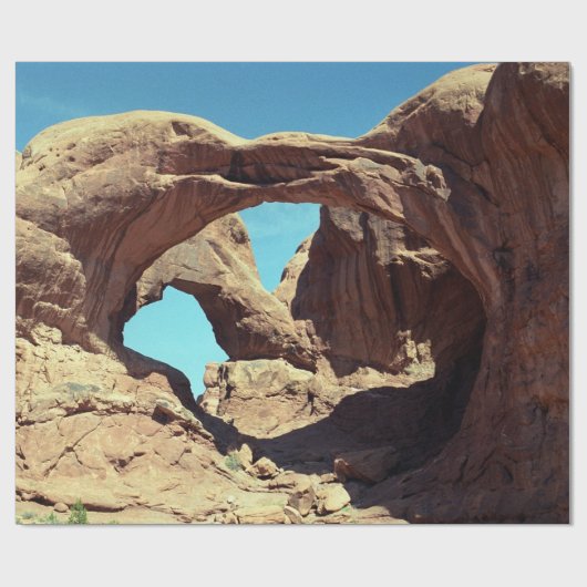 Landschapsfoto van Double Arch Utah Cadeaupapier (Vlak)