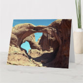 Landschapsfoto van Double Arch Utah Kaart (Voorkant)
