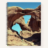 Landschapsfoto van Double Arch Utah Notitieboek (Voorkant)