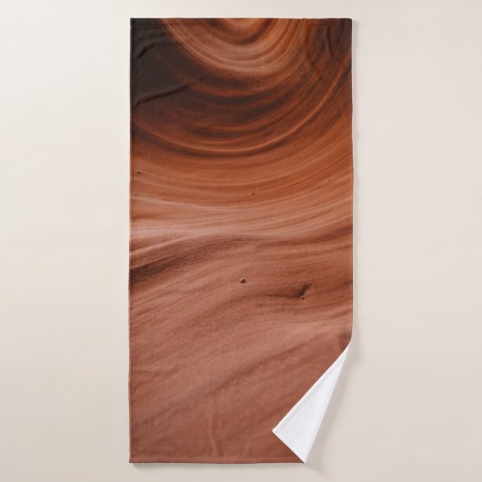 Landschapsfoto van een bruin zanddessert badhanddoek (Badhanddoek)