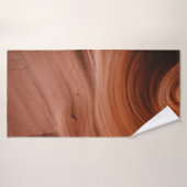 Landschapsfoto van een bruin zanddessert badhanddoek (Badhanddoek)