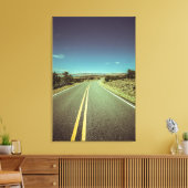 Landschapsfoto van een roadtrip canvas afdruk (Insitu (Woonkamer))