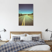Landschapsfoto van een roadtrip canvas afdruk (Insitu (Slaapkamer))