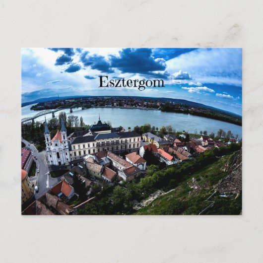 Landschapsfoto van Esztergom Briefkaart (Voorkant)