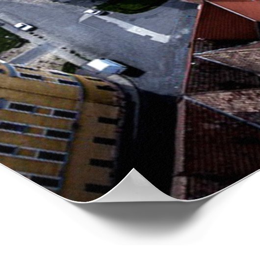 Landschapsfoto van Esztergom Poster (Hoek)