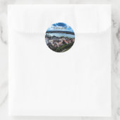 Landschapsfoto van Esztergom Ronde Sticker (Tas)