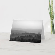 Landschapsfoto van Foggy Mountains