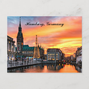 Landschapsfoto van Hamburg, Duitsland Briefkaart