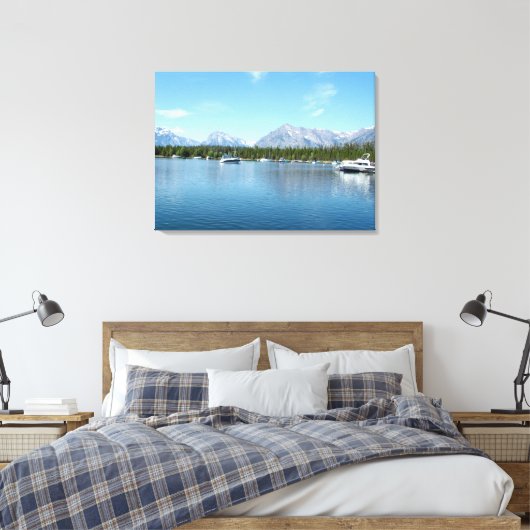 Landschapsfoto van het Grote Teton National Park Canvas Afdruk (Insitu (Slaapkamer))