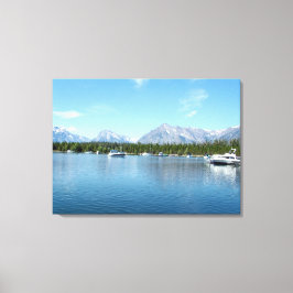 Landschapsfoto van het Grote Teton National Park Canvas Afdruk