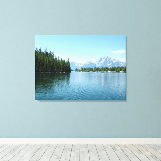 Landschapsfoto van het Grote Teton National Park Canvas Afdruk (Insitu (Houten vloer))