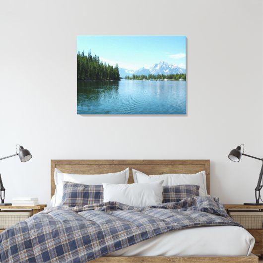 Landschapsfoto van het Grote Teton National Park Canvas Afdruk (Insitu (Slaapkamer))