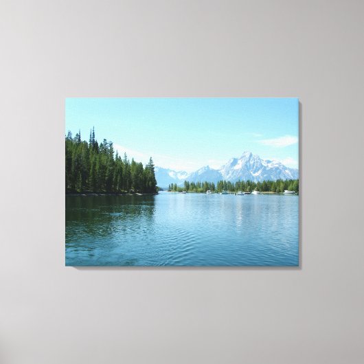 Landschapsfoto van het Grote Teton National Park Canvas Afdruk (Voorkant)