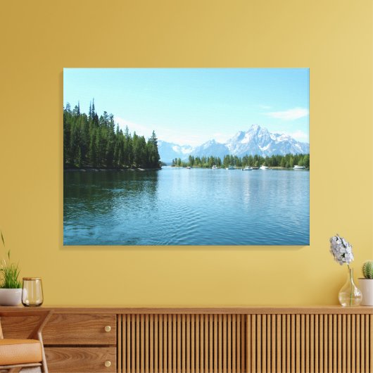 Landschapsfoto van het Grote Teton National Park Canvas Afdruk (Insitu (Woonkamer))