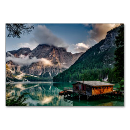 Landschapsfoto van het Italiaanse bergmeer Kaart