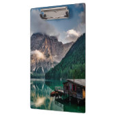 Landschapsfoto van het Italiaanse bergmeer Klembord (Links)