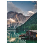 Landschapsfoto van het Italiaanse bergmeer Klembord (Achterkant)