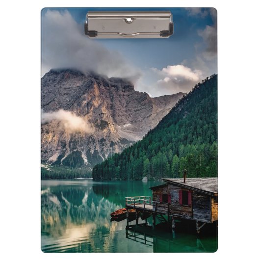 Landschapsfoto van het Italiaanse bergmeer Klembord (Voorkant)