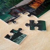 Landschapsfoto van het Italiaanse bergmeer Legpuzzel (Zijkant)