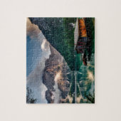 Landschapsfoto van het Italiaanse bergmeer Legpuzzel (Verticaal)