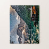 Landschapsfoto van het Italiaanse bergmeer Legpuzzel (Verticaal)