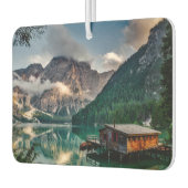 Landschapsfoto van het Italiaanse bergmeer Luchtverfrisser (Links)