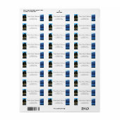 landschapsfoto van het meer, de hemel, de berg etiket (Full Sheet)