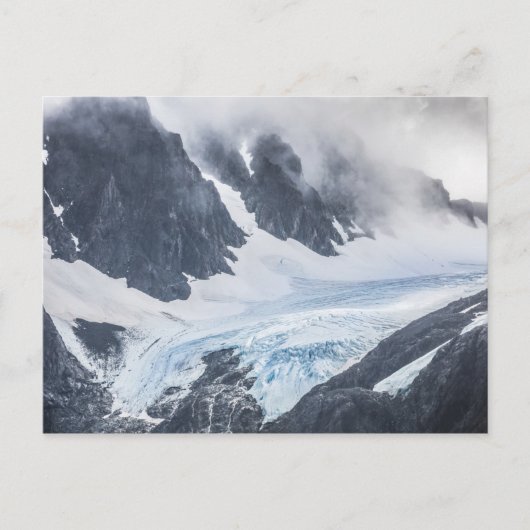 Landschapsfoto van Lyngen-gletsjer Feestdagenkaart (Voorkant)