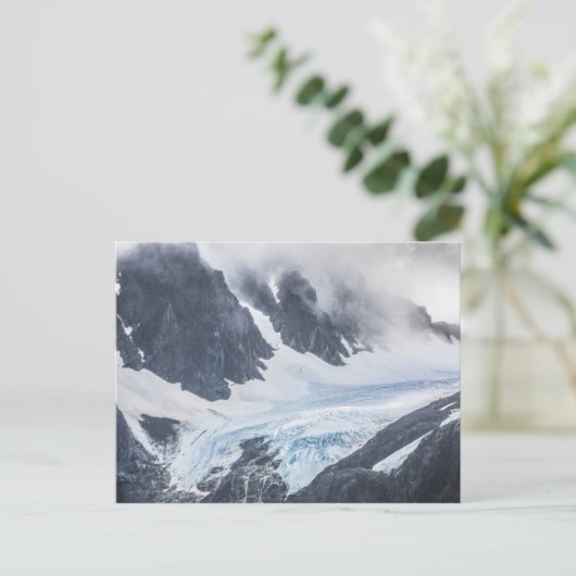 Landschapsfoto van Lyngen-gletsjer Feestdagenkaart (Staand voorkant)