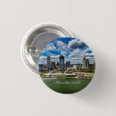 Landschapsfoto van Milwaukee, Wisconsin, Ronde Button 3,2 Cm (Voorkant /achterkant)