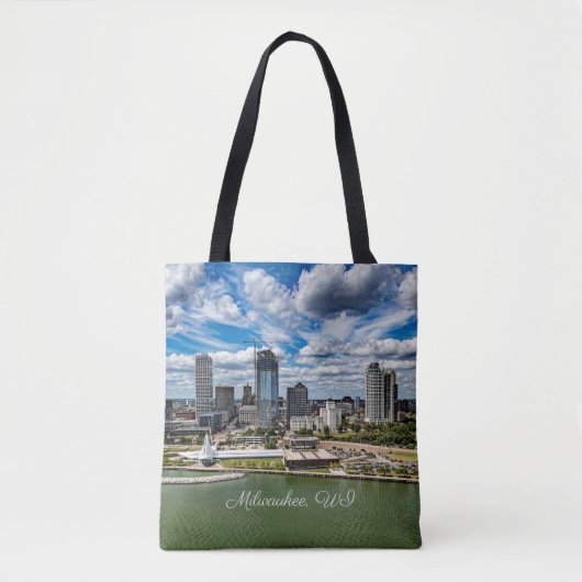 Landschapsfoto van Milwaukee, Wisconsin, Tote Bag (Voorkant)