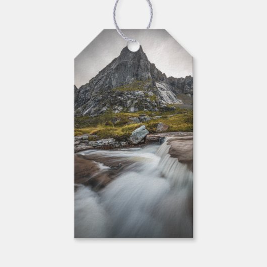 Landschapsfoto van Noorwegen Cadeaulabel (Voorkant)