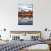 Landschapsfoto van Noorwegen Canvas Afdruk (Insitu (Slaapkamer))