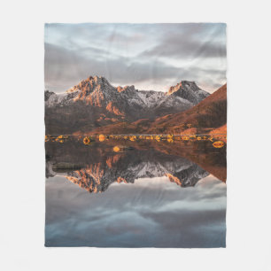 Landschapsfoto van Noorwegen Fleece Deken