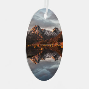 Landschapsfoto van Noorwegen Metalen Ornament