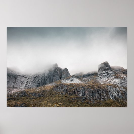 Landschapsfoto van Noorwegen Poster (Voorkant)