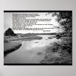 Landschapsfoto van Psalm 23 Poster