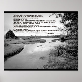 Landschapsfoto van Psalm 23 Poster