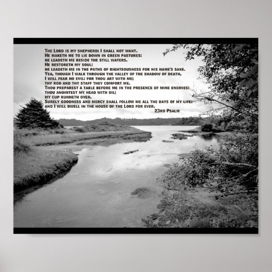 Landschapsfoto van Psalm 23 Poster (Voorkant)