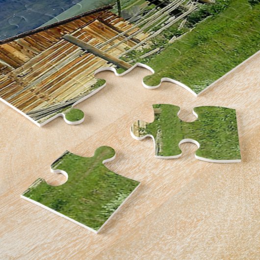 Landschapsfoto van Rustic Barn Legpuzzel (Zijkant)