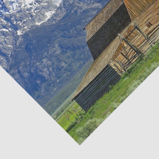 Landschapsfoto van Rustic Barn Tissuepapier (Detail)