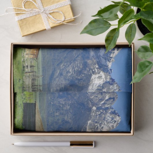 Landschapsfoto van Rustic Barn Tissuepapier (Geschenk)