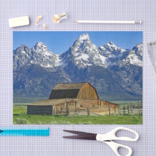 Landschapsfoto van Rustic Barn Tissuepapier (Craft)