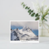 Landschapsfoto van Snowy Mountain Briefkaart (Staand voorkant)