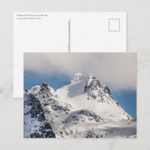 Landschapsfoto van Snowy Mountain Briefkaart