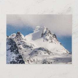 Landschapsfoto van Snowy Mountain Briefkaart