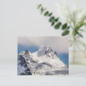 Landschapsfoto van Snowy Mountain Briefkaart (Staand voorkant)