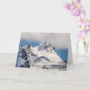 Landschapsfoto van Snowy Mountain Kaart