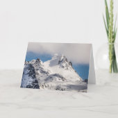 Landschapsfoto van Snowy Mountain Kaart (Voorkant)