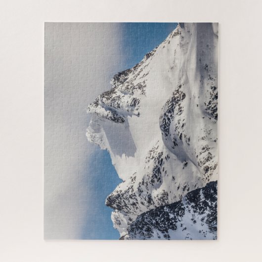Landschapsfoto van Snowy Mountain Legpuzzel (Verticaal)